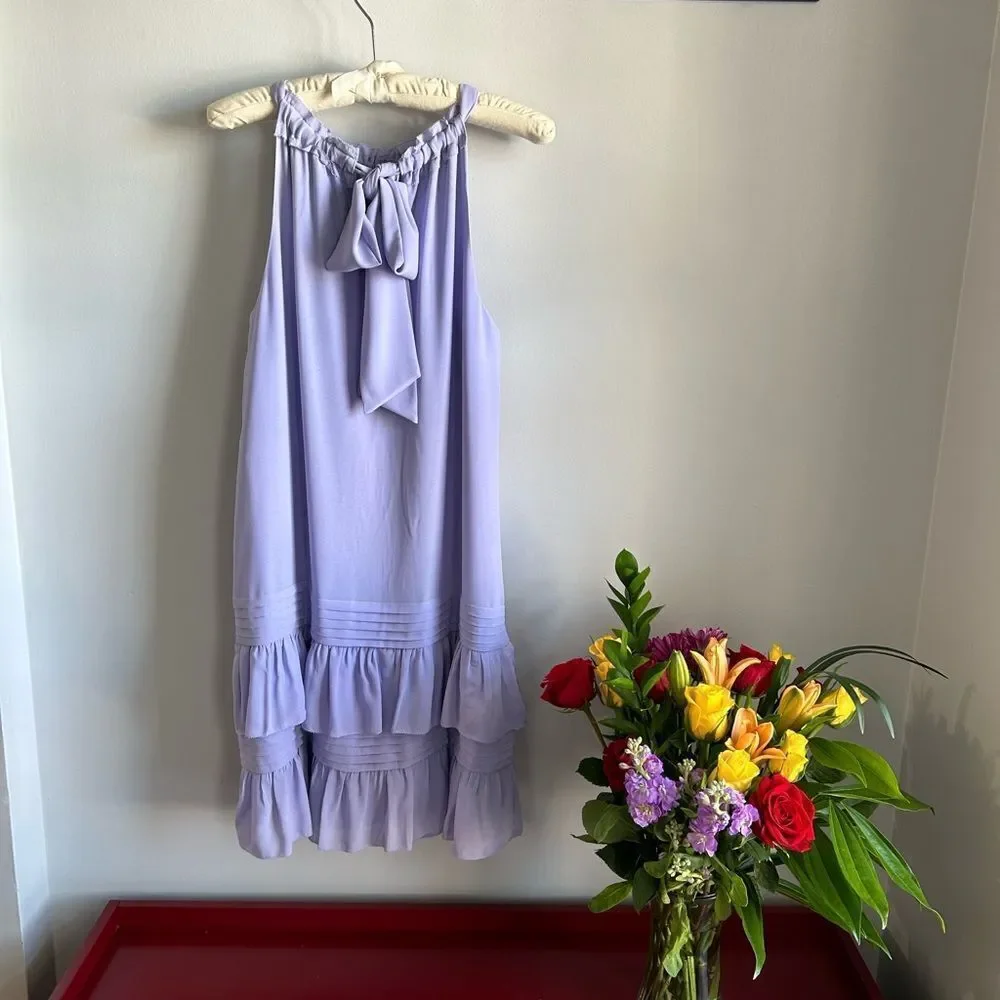Ann Taylor Flounce Halter Dress